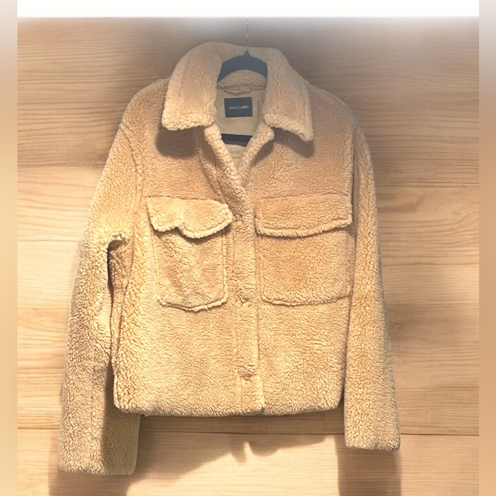 Dolce Cabo Faux Fur Sherpa Jacket Size L - Picture 2 of 4
